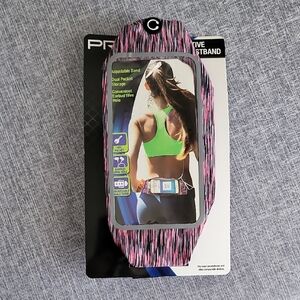 Pro Strength Active Waistband Phone Holder Pink Gray New